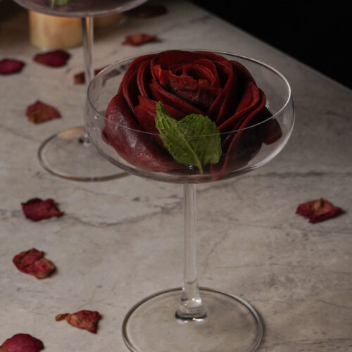 red velvet nutella crepe cake