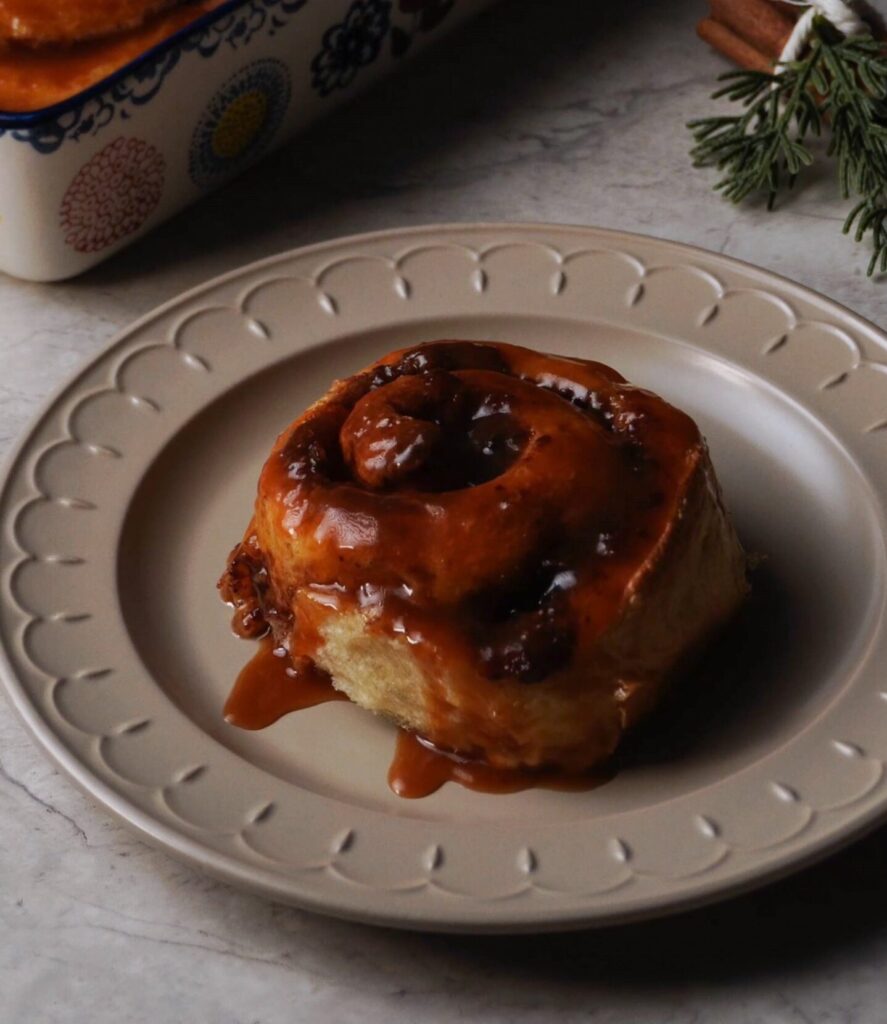Brown Butter Cinnamon Rolls with Caramel Sauce