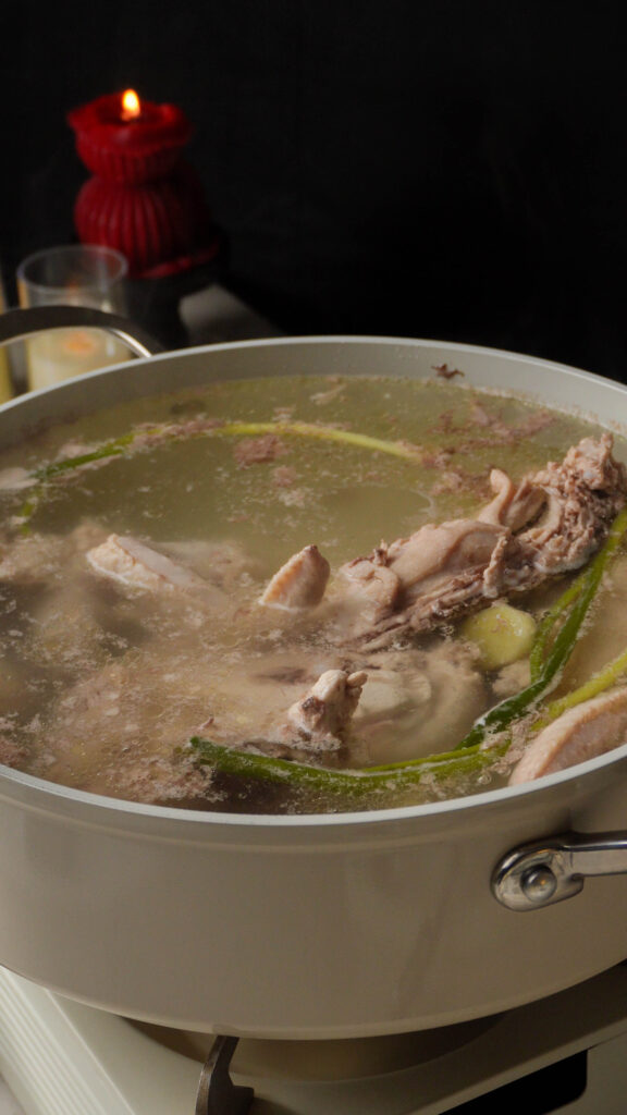 homemade chicken broth