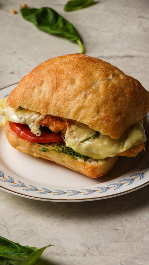 Crispy Mozzarella Chicken Pesto Sandwich