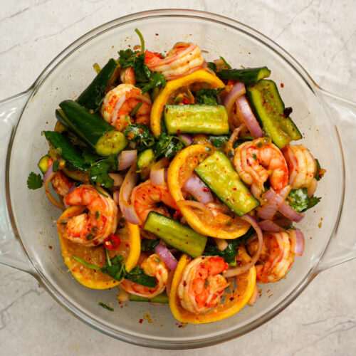 cucumber prawn salad