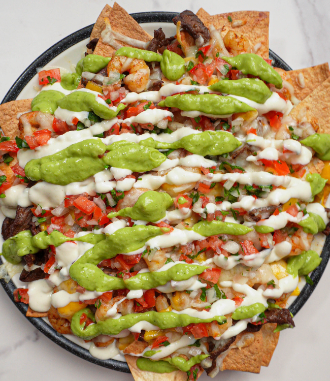 Beef & Shrimp Loaded Tortilla Chips