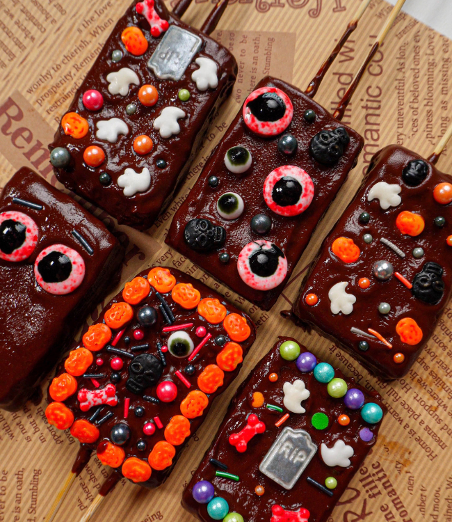 halloween brownie pops